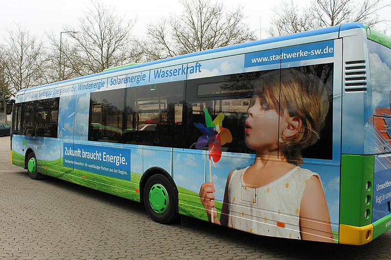 Platzhalter Buswerbung Ganzwagenwerbung